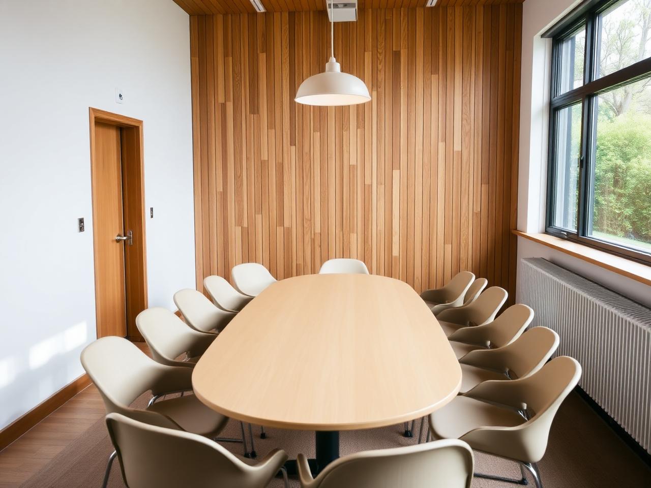 Zaal Oost in Dorpshuis Hierden, ingericht voor een bijeenkomst.